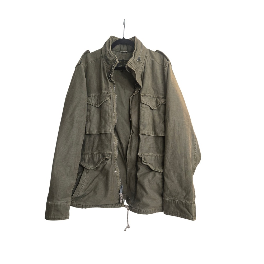 Lucky Brand Mens M65 Field Jacket Olive Green Military Utility Coat XL L-540